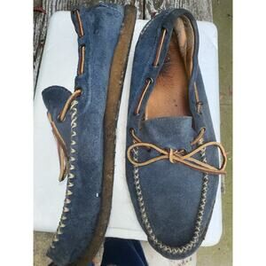 NAVY SUEDE EASTLAND MERRIMAC 1955 CAMP MOCCASINS 12